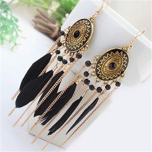 3/$30 Feather Dream Catcher Nat American Earrings